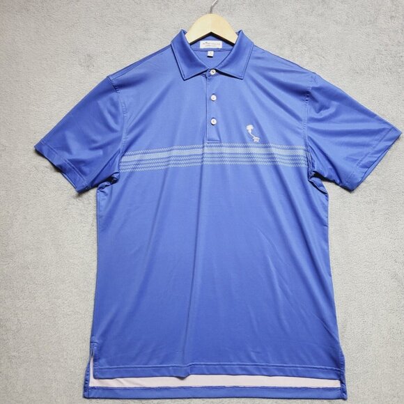 Peter Millar Polo Mens Small True Blue The Country Club Of Orlando Golf Polo - Picture 1 of 10